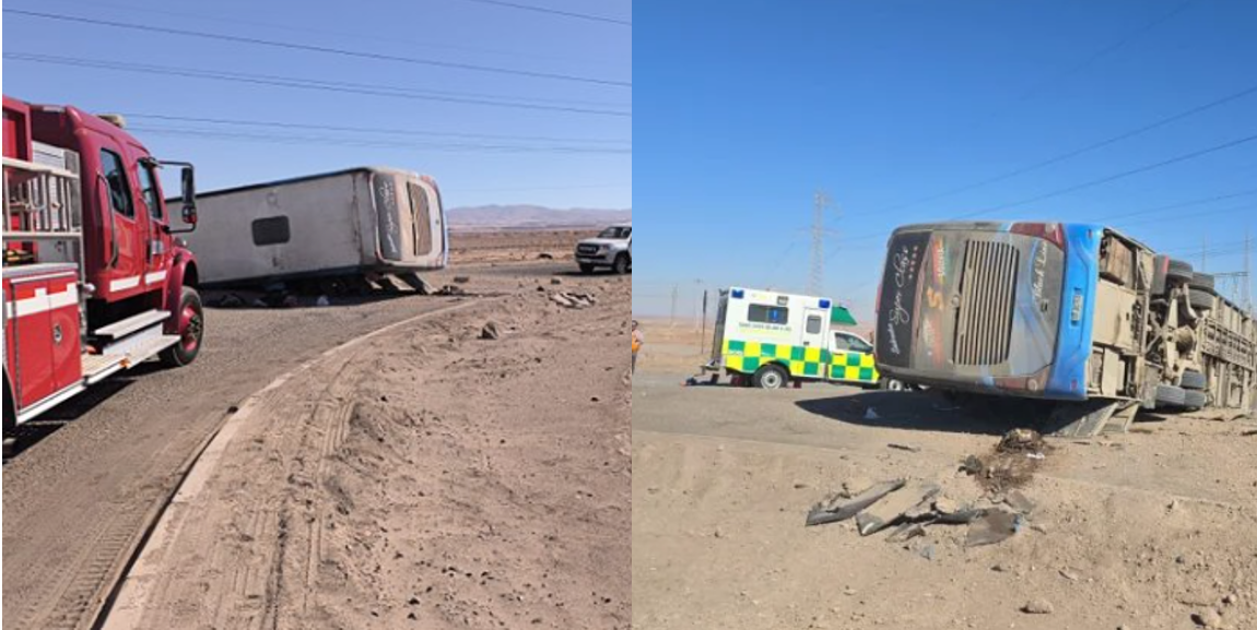 Volcamiento de bus en Ruta 5 Norte: Dos muertos y 22 lesionados ...